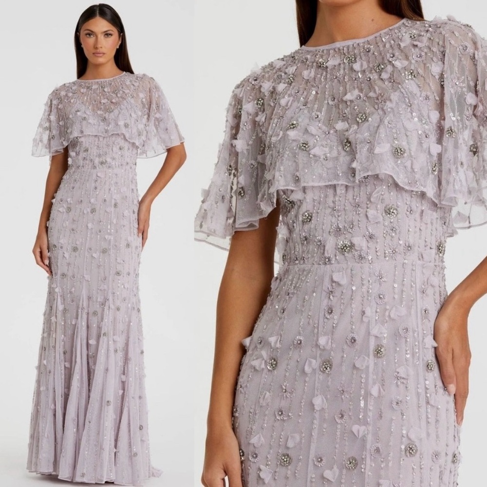 Mac Duggal Lilac Embellished Dress